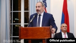 Премьер-министр Армении Никол Пашинян в Нью-Йорке, 23 сентября 2018 г.