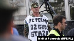 Sarajevo: Protest demobilisanih boraca