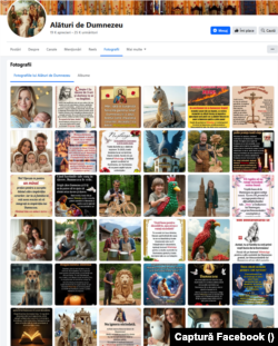Screenshot jedne Facebook grupe koju vodi Crkva svemogućeg Boga, koja redovno objavljuje slike generisane uz pomoć umjetne inteligencije.